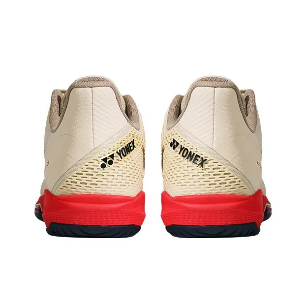 YONEX Power Cushion Slip Resistant Abrasion Resistant Shock Absorbers Low Top Tennis Shoes Men's Beige Yellow-2