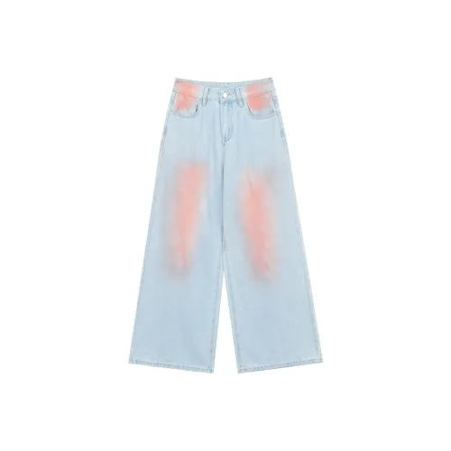 ELF SACK Jeans Women's Gradient Washed Blue