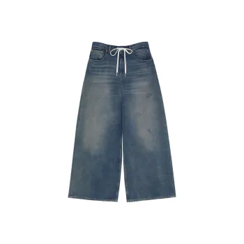 MM6 Maison Margiela Wide Leg Drawstring Jeans