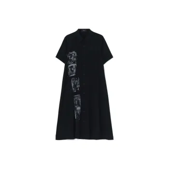 Yohji Yamamoto x MAX VADUKUL Y's SS24 Short-Sleeved Dresses Women's Black