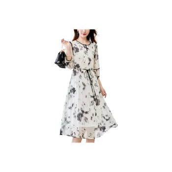 To The West Long-Sleeved Dresses Women's Black