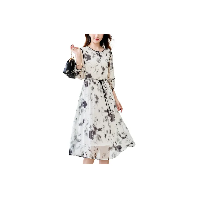 To The West Long Sleeved Dresses Women's Black-0