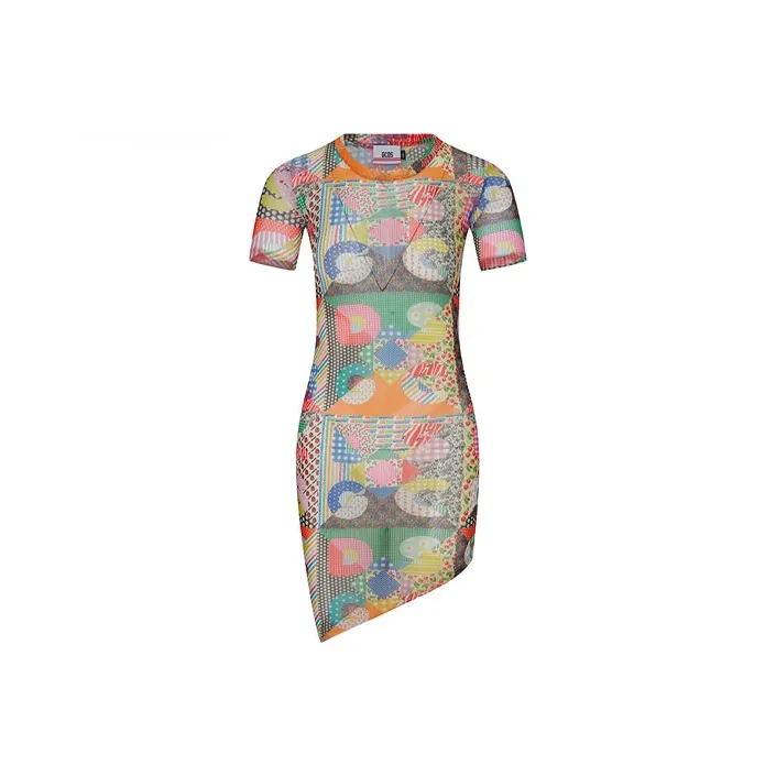 GCDS Short Sleeved Dresses Women's Multicolor-0