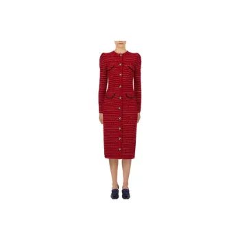 Self-portrait Long-Sleeved Dresses Women's Red