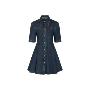SportMax Short-Sleeved Dresses Women's Blue
