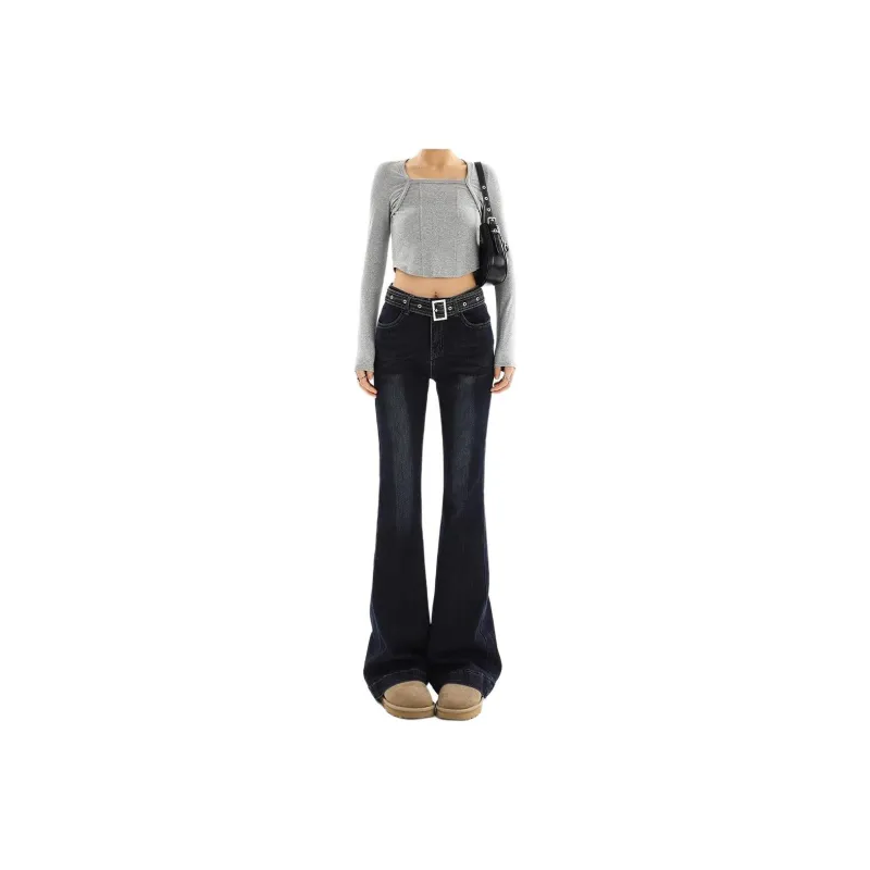 Concubine Zhu Jeans Women's Dark Blue-0