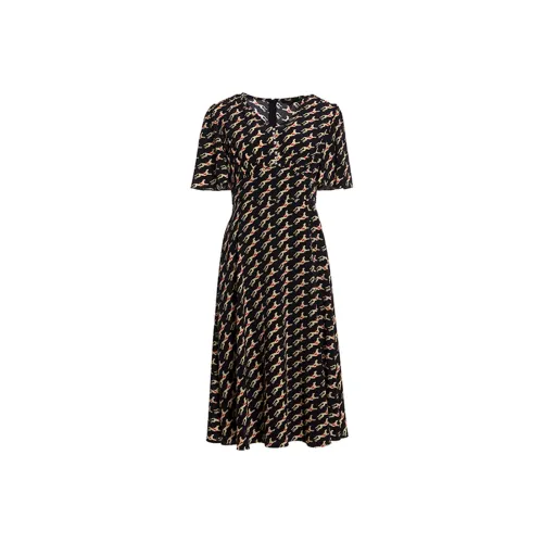 BESIONIA SS22 Short Sleeved Dress Women's Black Pattern
