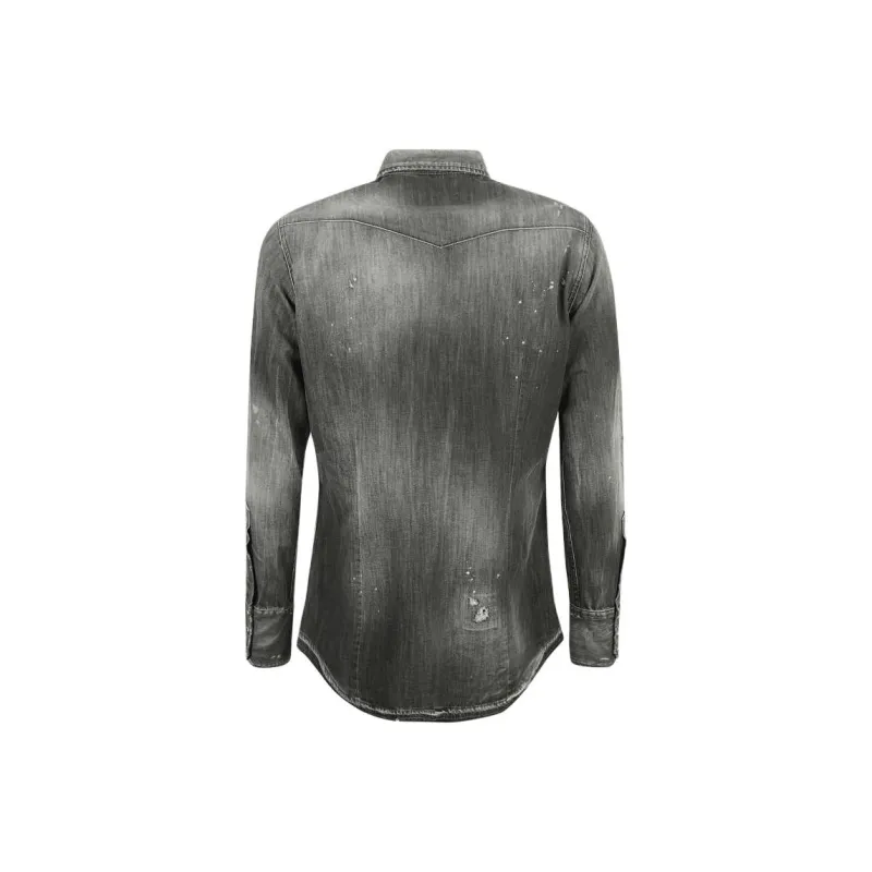 DSQUARED 2 Bleach wash Long sleeve Shirt-1