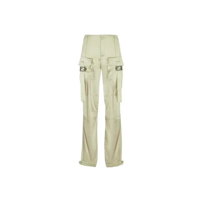FENDI Low Rise Satin Pants-0