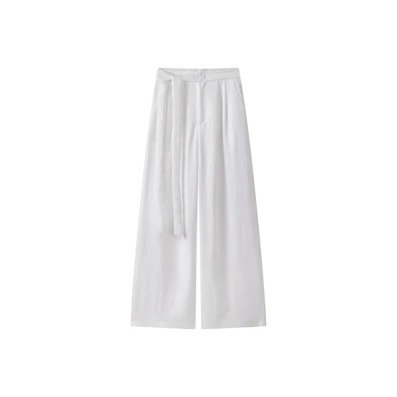 ABBY GODDESS Casual Pants Women's White-0