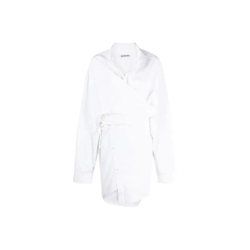 Balenciaga Wrap Shirt Dress-0