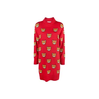 MOSCHINO Long-Sleeved Dresses Women's Red
