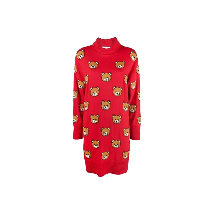 MOSCHINO Long-Sleeved Dresses Women's Red-0