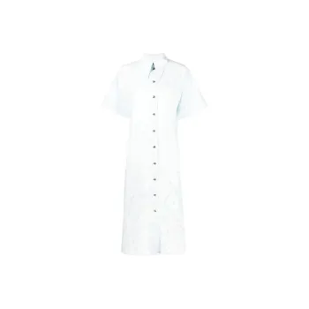 GANNI Broderie Anglaise Midi Shirt Dress