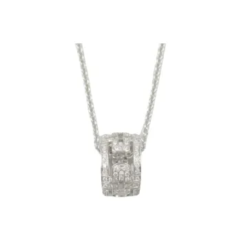BVLGARI 10's 18kt White Gold Parentesi Diamond Necklace