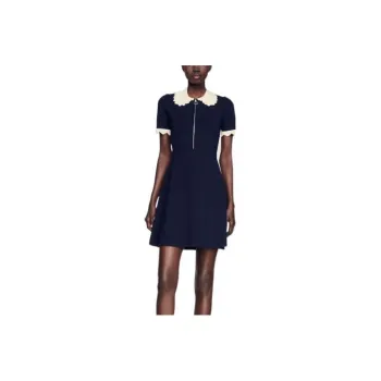 Sandro Short-Sleeved Dresses Women's Dark Blue