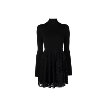 Valentino Long-Sleeved Dresses Women's Black