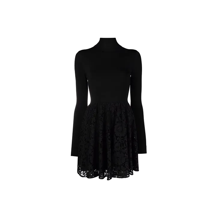 Valentino Long-Sleeved Dresses Women's Black-0