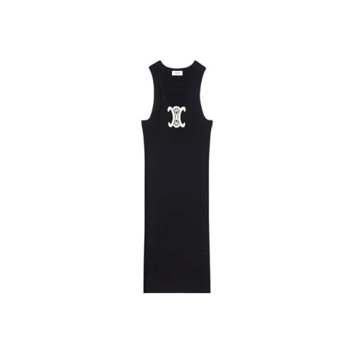 CELINE SS22 Sleeveless Dress Women's Black