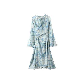 Adeworn Long Sleeved Dress Women's Blue