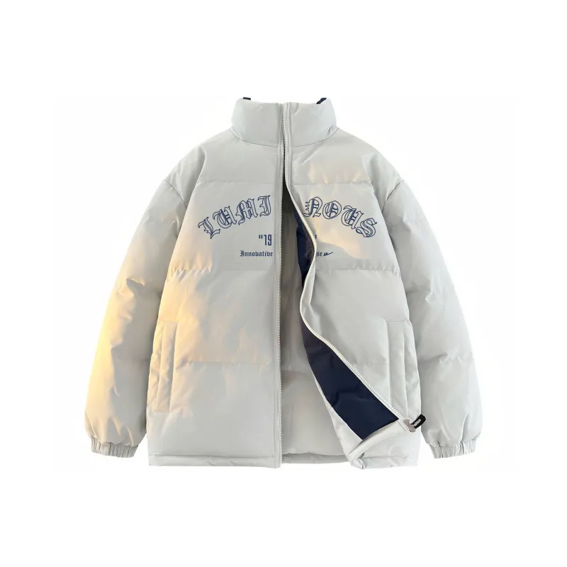 Warrior Ride The Wind Collection Open Ended Smile Collection Puffer Jacket Unisex-5