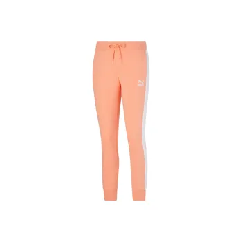 PUMA Iconic T7 Women's Track Pants Knitted Sports Pants Women's Peach Pink