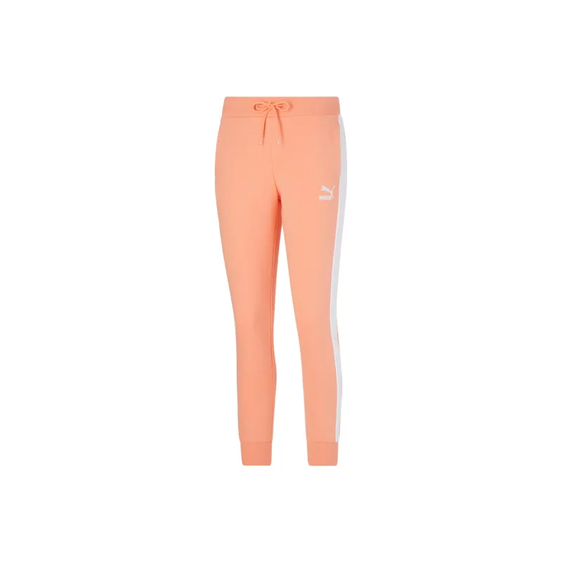 PUMA Iconic T7 Women's Track Pants Knitted Sports Pants Women's Peach Pink-0