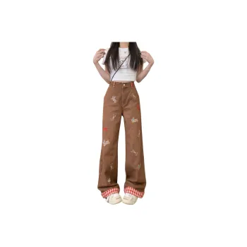 Mu Xiao Xin Casual Pants Women's Brown