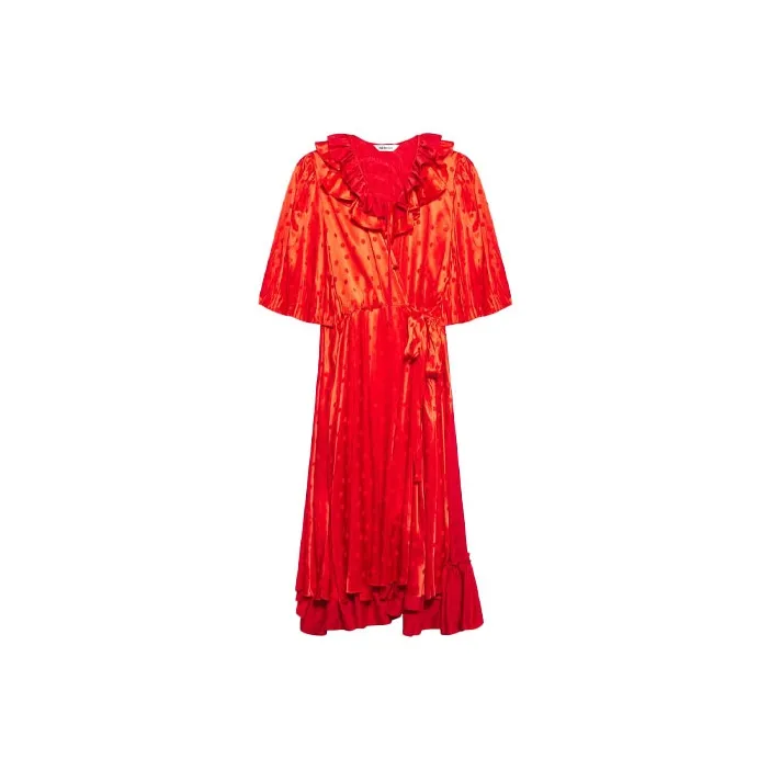 Balenciaga SS21 Short-Sleeved Dresses Women's Red-0