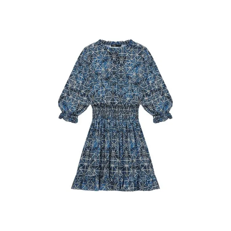 Maje Long-Sleeved Dresses Women's Blue-0
