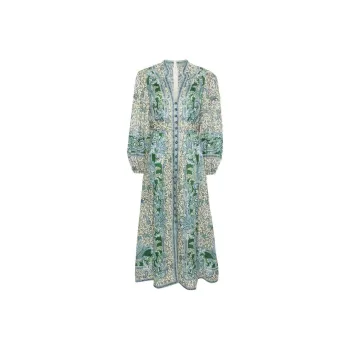 Zimmermann Ottie Floral Printed V Neck Maxi Dress