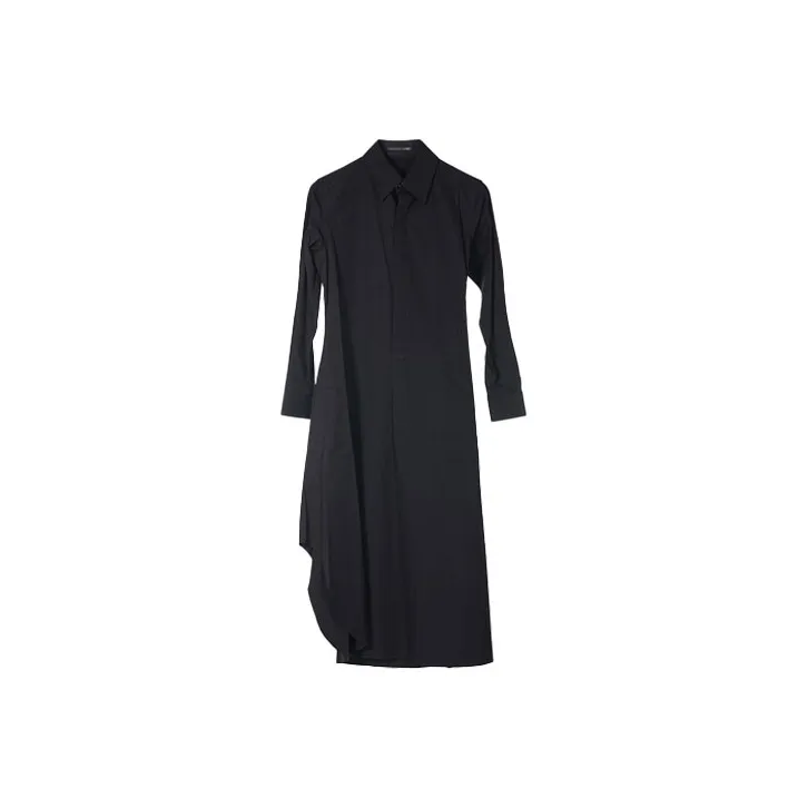 Yohji Yamamoto Long Sleeved Dresses Women's Black-0