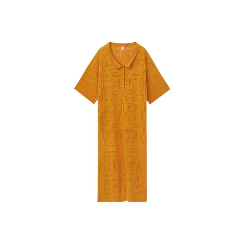 TOTEME Long-Sleeved Dresses Women's Orange Red-0
