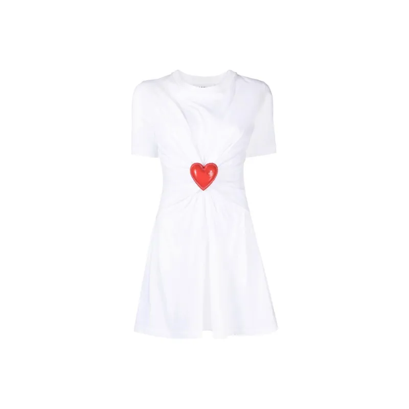 MOSCHINO Short Sleeved Dresses Women's White-0