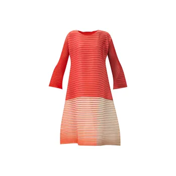 PLEATS PLEASE ISSEY MIYAKE Long-Sleeved Dresses Women's Red