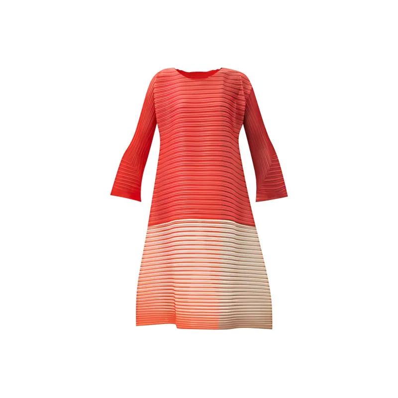 PLEATS PLEASE ISSEY MIYAKE Long-Sleeved Dresses Women's Red-0