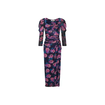 DVF Diane Von Furstenberg FW23 Long-Sleeved Dresses Women's Rose Pink