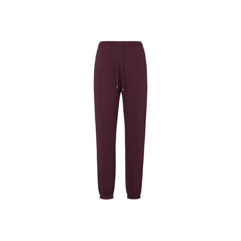 UNIQLO Knitted Sports Pants Women's Burgundy-0