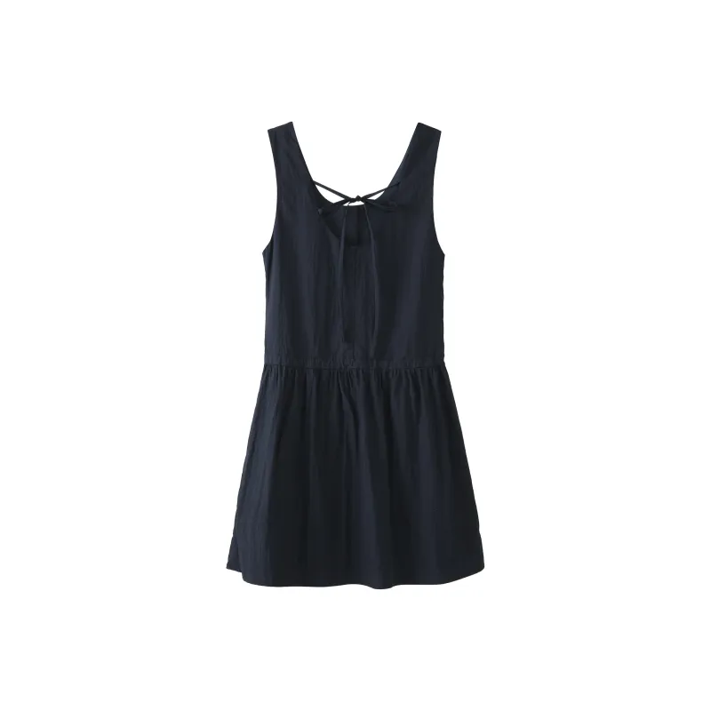 Fstudio Sleeveless Dress Women's Navy Blue-2
