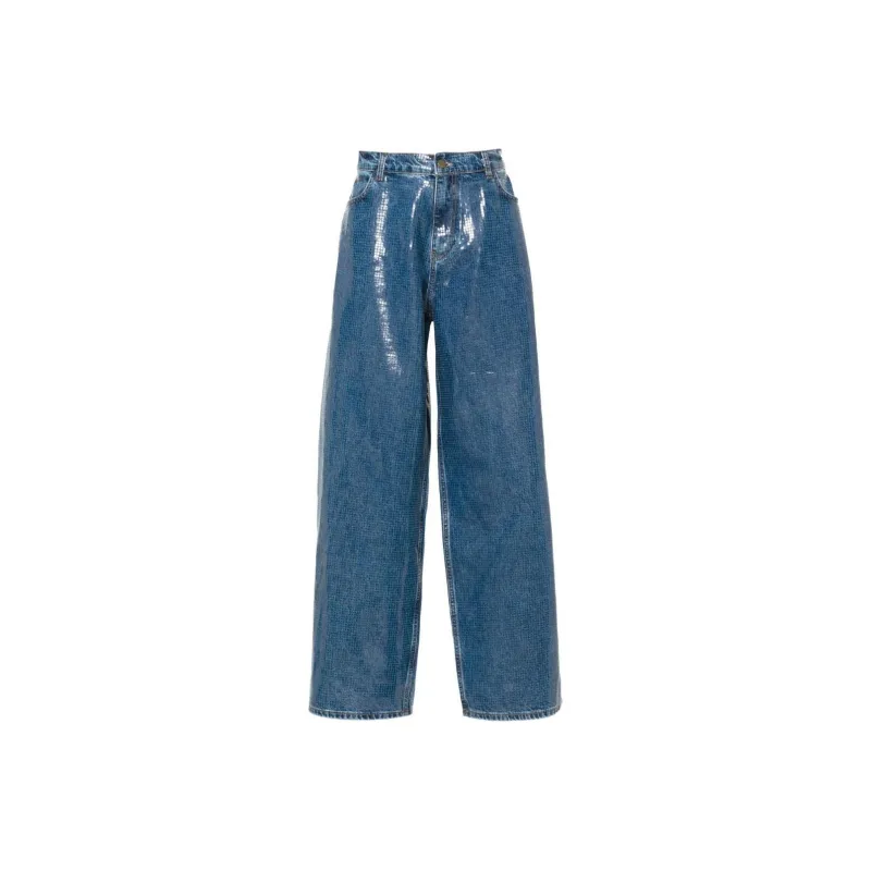 PHILOSOPHY DI LORENZO SERAFINI Coated finish Wide leg Trousers-0