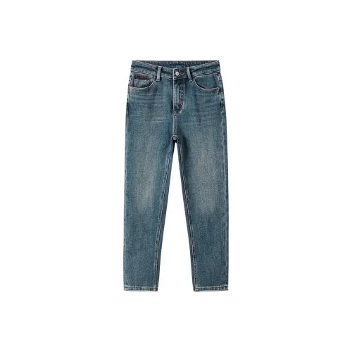 SHUXI Jeans Women's Battle Blue