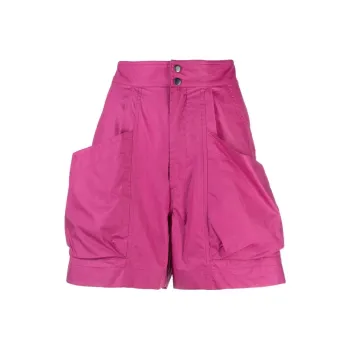 ISABEL MARANT ETOILE High Waist Turn Up Hem Shorts