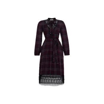 COACH Long Sleeved Dress Women's Red