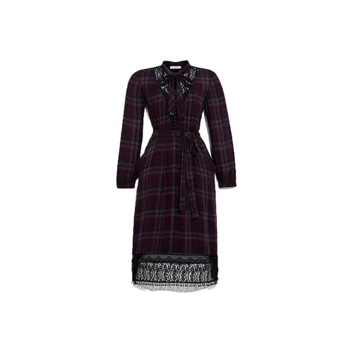 COACH Long-Sleeved Dresses Women's Red
