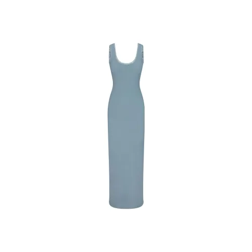 Skims Slip Dresses Women's Arctic Blue Color
