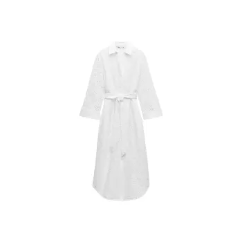 ZARA Long-Sleeved Dresses Women's White