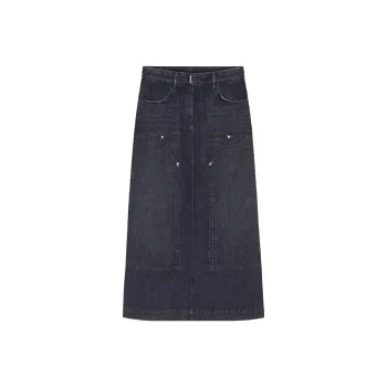 Givenchy High rise Denim Midi Skirt
