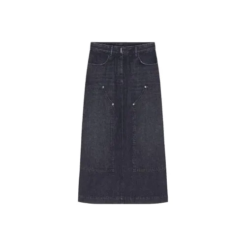 Givenchy High rise Denim Midi Skirt