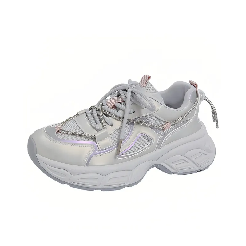 Daying Breathable Height Increase Low Top Chunky Sneakers Women's-6