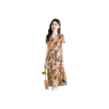 Mylan Short Sleeved Dress Women's Orange